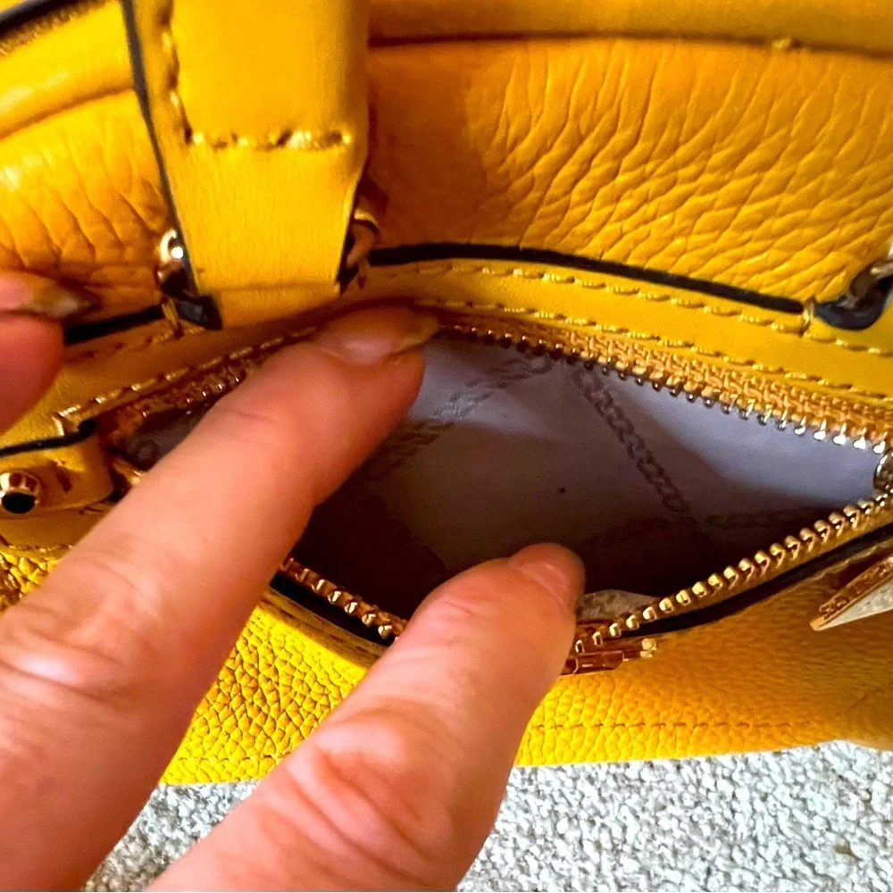 Michael Kors Yellow Leather Mini Dome Satchel NWOT